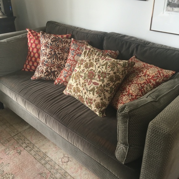 NWOT Indian Block Print Pillow or Cushion Cover - Picture 3 of 5